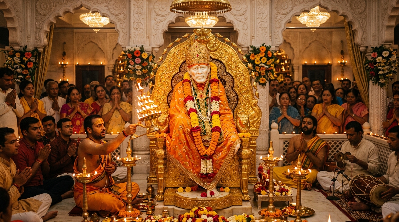 शिर्डी साईं बाबा काकड़ व धूप आरती
